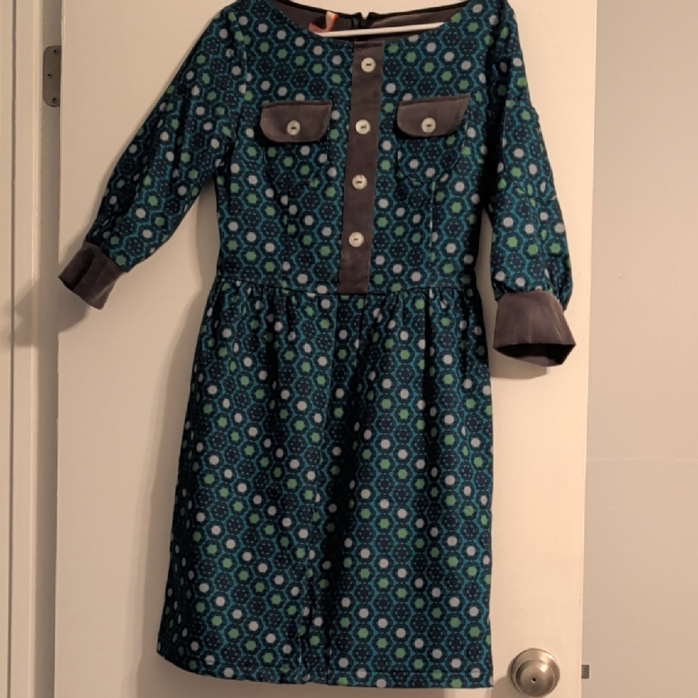 Stylish Blue and Gray Women Dress